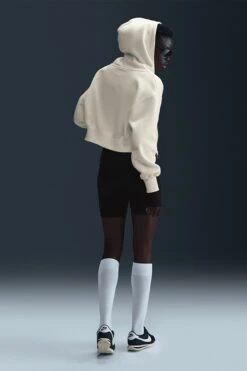 W NSW PHOENIX FLEECE CROPPED HOODIE(Nike Womens Nsw Phoenix Fleece Hj0940_sail Black) -Sporty Fashion 001 nike02 0025 AURORA HJ0940 133 PHSBMG01 2000