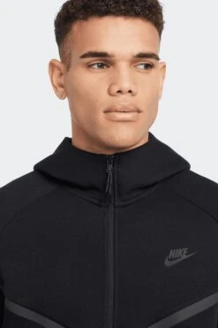 NSW TECH FLEECE FULL-ZIP HOODIE(Nike Mens Tech Fleece Full Zip Hoodie Hv0949_black Black) -Sporty Fashion 01 apparelnike 0025 AURORA HV0949 010 PHSYM001 2000