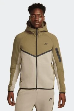 NSW TECH FLEECE FULL-ZIP HOODIE(Nike Mens Tech Fleece Full Zip Hoodie Hv0949_medium Olive Light Army Black)
