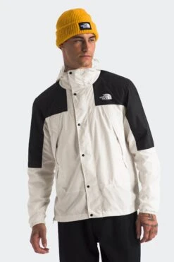 The North Face MOUNTAIN WIND JACKET(Northface Mens Mountain Wind Jacket_white Dune Tnf Black)
