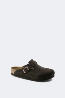 BOSTON SOFT FOOTBED (N)(Boston Soft Footbed Nbirkenstock Unisex Boston Soft Footbed N_mocha Suede)