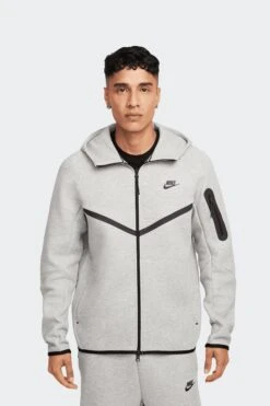 NSW TECH FLEECE FULL-ZIP HOODIE(Nike Mens Tech Fleece Full Zip Hoodie Hv0949_dk Grey Heather Black)