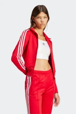 W FIREBIRD TRACK JACKET(Adidas Womens Adicolor Classics Firebird Track Jacket_better Scarlet) -Sporty Fashion APP 0000 IR8079 6 APPAREL OnModel WalkingView transparent