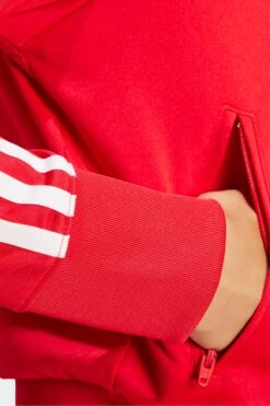 W FIREBIRD TRACK JACKET(Adidas Womens Adicolor Classics Firebird Track Jacket_better Scarlet) -Sporty Fashion APP 0003 IR8079 8 APPAREL OnModel DetailView2 transparent