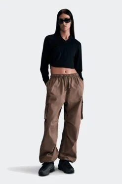 W NSW OVERSIZED CARGO PANTS(Nike Womens Nsw Ib1058_mink Brown Sail) -Sporty Fashion APP 0004 AURORA IB1058 214 PHSFM001 2000