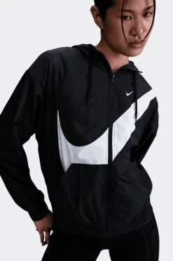 W NSW CLASSIC JACKET(Nike Womens Nsw Classic Hm8971_black White)