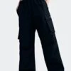 W NSW OVERSIZED CARGO PANTS(Nike Womens Nsw Ib1058_black White)