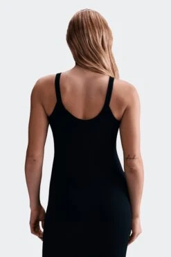 W NSW CHILL KNIT RIB DRESS(Nike Womens Nsw Chill Knit Hj0710_black Sail) -Sporty Fashion APP 0052 AURORA HJ0710 010 PHSYM002 2000