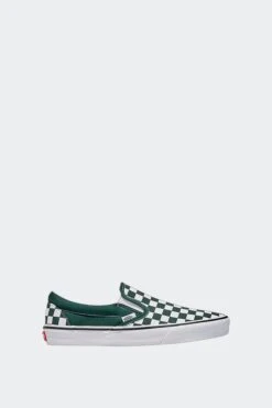 CLASSIC SLIP-ON(Vans Unisex Classic Slip On_checkerboard Scarab Green)