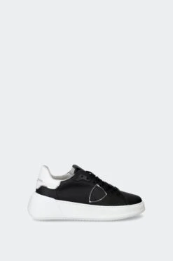 W TRES TEMPLE LOW(Philippe Model Womens Tres Temple Low_noir Blanc)