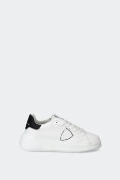 W TRES TEMPLE LOW(Philippe Model Womens Tres Temple Low_blanc Noir)