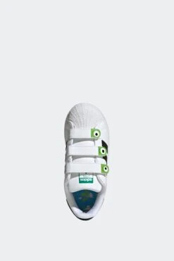 TOY STORY SUPERSTAR II PS(Adidas Little Kids Adidas Toy Story Superstar Ii_cloud White Core Black Semi Solar Green) -Sporty Fashion REF 2 0013 JI0091 3 FOOTWEAR Photography TopPortraitView transparent