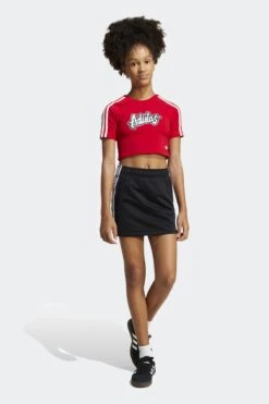 FIREBIRD SKIRT GS(Adidas Big Kids Adicolor Classics Firebird Skirt_black) -Sporty Fashion REF 2 0026 JD5824 5 APPAREL OnModel WalkingView white