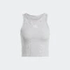 W ESSENTIALS RIBBED TANK TOP(Adidas Womens Essentials Ribbed Tank_grey)