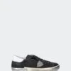 PRSX LOW(Philippe Model Mens Prsx Low_noir Argent)