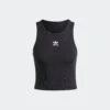 W ESSENTIALS RIBBED TANK TOP(Adidas Womens Essentials Ribbed Tank_black) -Sporty Fashion REF 2 0043 IW5736 1 APPAREL Photography FrontView white