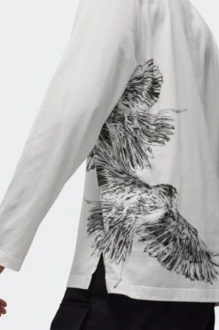 Y-3 TEE(Adidas Mens Y3 Graphic Longsleeve Tee_white) -Sporty Fashion Untitled 1 Recovered 0019 IX0404 10 APPAREL OnModel DetailView2 transparent