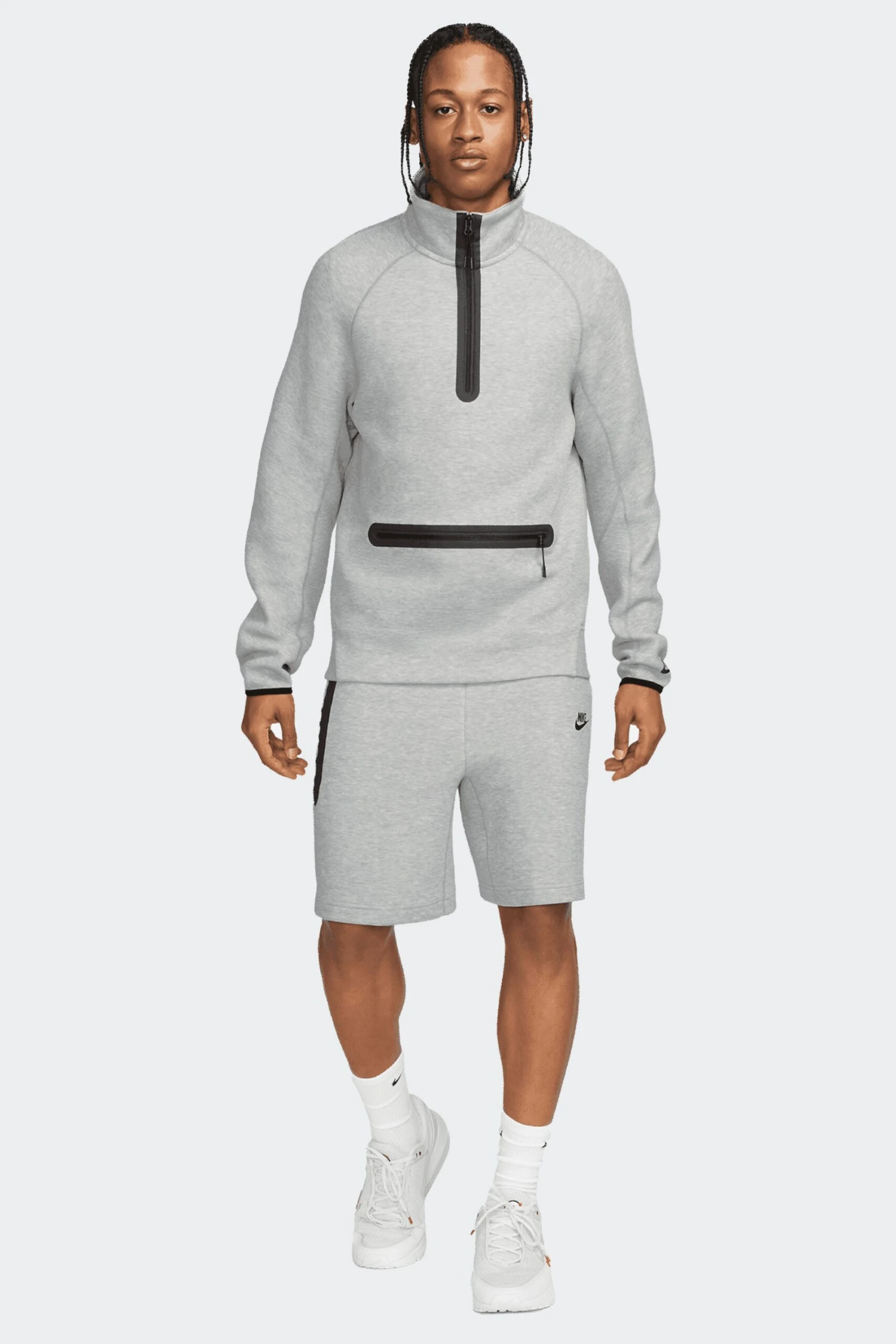NSW TECH FLEECE SHORTS(Nike Mens Nsw Tech Fleece Shorts_dk Grey Heather Black) 4 NSW TECH FLEECE SHORTS(Nike Mens Nsw Tech Fleece Shorts_dk Grey Heather Black) - Image 2