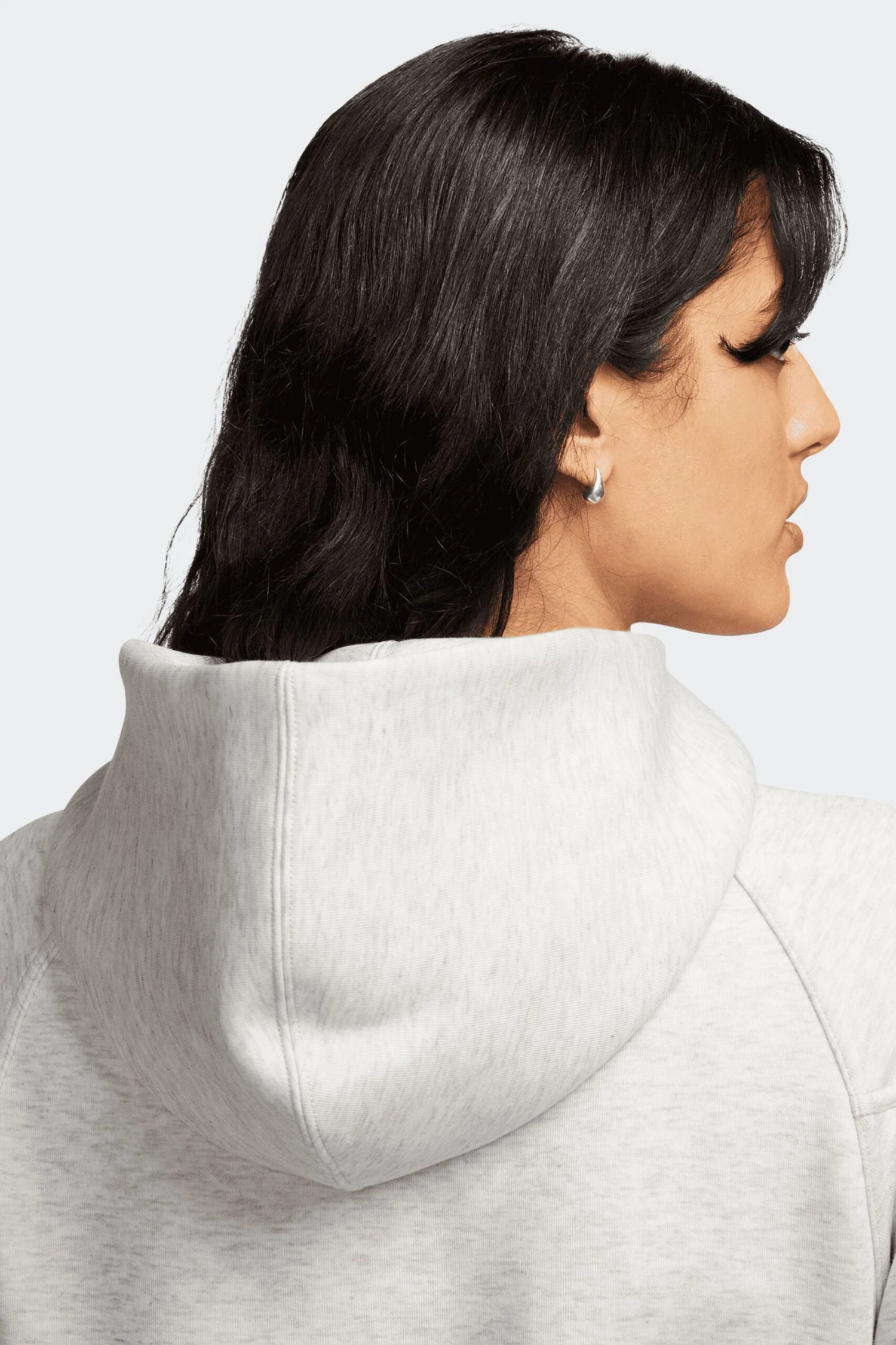 W NSW TECH FLEECE FULL-ZIP HOODIE(Nike Womens Nsw Tech Fleece Full Zip Hoodie_light Grey Htr Black) 8 W NSW TECH FLEECE FULL-ZIP HOODIE(Nike Womens Nsw Tech Fleece Full Zip Hoodie_light Grey Htr Black) - Image 6