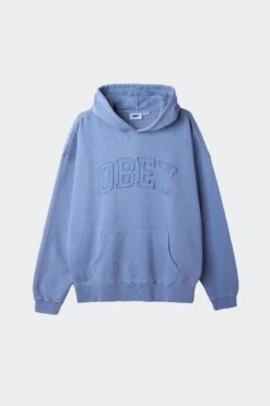 COLLEGIATE HOODIE(Obey Mens Pigment Dyed Collegiate Hoodie Extra Heavy_coronet Blue)