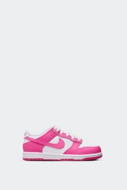 DUNK LOW PS(Nike Little Kids Dunk Low_white Laser Fuchsia)
