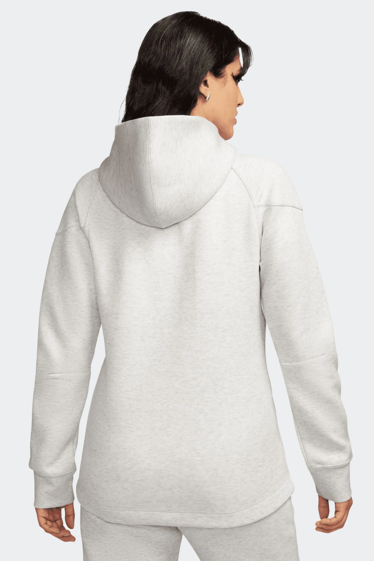 W NSW TECH FLEECE FULL-ZIP HOODIE(Nike Womens Nsw Tech Fleece Full Zip Hoodie_light Grey Htr Black) 4 W NSW TECH FLEECE FULL-ZIP HOODIE(Nike Womens Nsw Tech Fleece Full Zip Hoodie_light Grey Htr Black) - Image 2