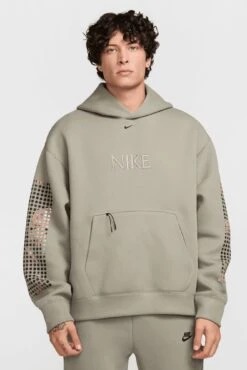 TECH FLEECE HOODIE(Nike Mens Tech Hoodie_light Army Black)