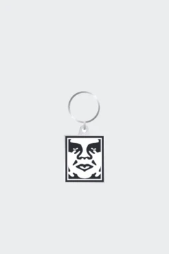 ICON KEYCHAIN(Obey Equipment Icon Metal Keychain_white)
