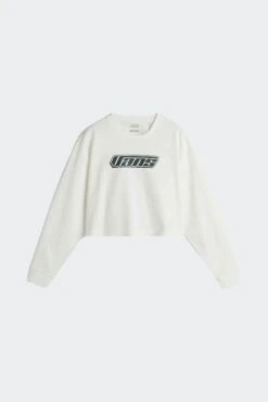W RETRO VANS TEE(Vans Womens Retro Vans Long Sleeve Tee_marshmallow)