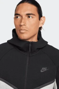 NSW TECH FLEECE FULL-ZIP HOODIE(Nike Mens Tech Fleece Full Zip Hoodie Hv0949_black Dk Grey Heather Black) -Sporty Fashion aaaaaaaaaclothes 0050 AURORA HV0949 011 PHSYM001 2000