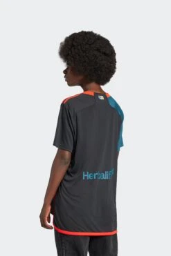 W LA GALAXY JERSEY(Adidas Womens La Galaxy Jersey_black Viridian) -Sporty Fashion aaaadidas 0004 IM5466 6 APPAREL OnModel BackView transparent