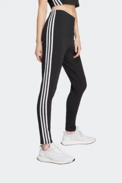 W 3 STRIPE LEGGING(Adidas Womens Fi 3s Legging_black) -Sporty Fashion adidas pants 0015 IP1570 5 APPAREL OnModel WalkingView transparent