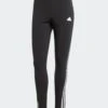 W 3 STRIPE LEGGING(Adidas Womens Fi 3s Legging_black) -Sporty Fashion adidas pants 0018 IP1570 1 APPAREL Photography FrontView transparent