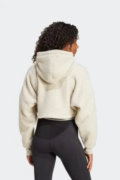 W MOON BOOT HOODIE(Adidas Womens Moon Boot Cropped Hoodie_bliss) -Sporty Fashion adidasxmoonboot 0027 IY8050 4 APPAREL OnModel BackView transparent