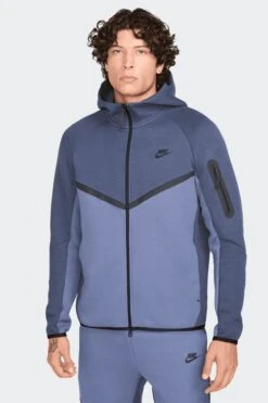 NSW TECH FLEECE FULL-ZIP HOODIE(Nike Mens Tech Hv0949_thunder Blue Diffused Blue Black)