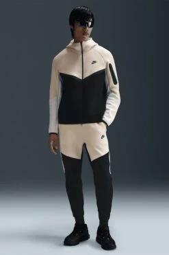 NSW TECH FLEECE FULL-ZIP HOODIE(Nike Mens Tech Hv0949_muslin Black Sail Black) -Sporty Fashion anike 0050 AURORA HV0949 114 PHSFMG01 2000