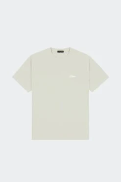 CURSIVE SMALL LOGO TEE(Dime Mens Cursive Small Logo Tee_charcoal Moss)