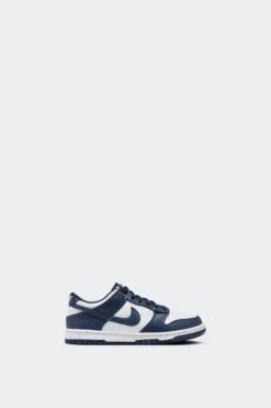 DUNK LOW GS(Nike Big Kids Dunk Low Fb9109_white Midnight Navy White)