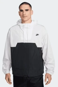 CLUB ANORAK JACKET(Nike Mens Club Hj1957_photon Dust Black White Black)
