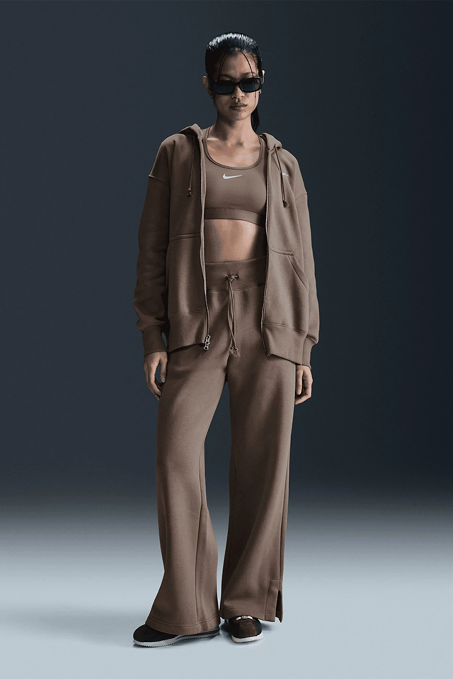 W NSW PHOENIX FLEECE WIDE LEG SWEATPANTS(Nike Womens Nsw Phoenix Fleece Dq5615_mink Brown Sail) 6 W NSW PHOENIX FLEECE WIDE LEG SWEATPANTS(Nike Womens Nsw Phoenix Fleece Dq5615_mink Brown Sail) - Image 4