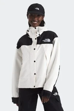 The North Face W MOUNTAIN WIND JACKET(Northface Womens Mountain Wind Jacket_white Dune Tnf Black)
