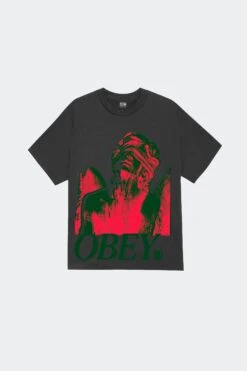 BLINDFOLD TEE(Obey Mens Blindfold Tee_vintage Black)