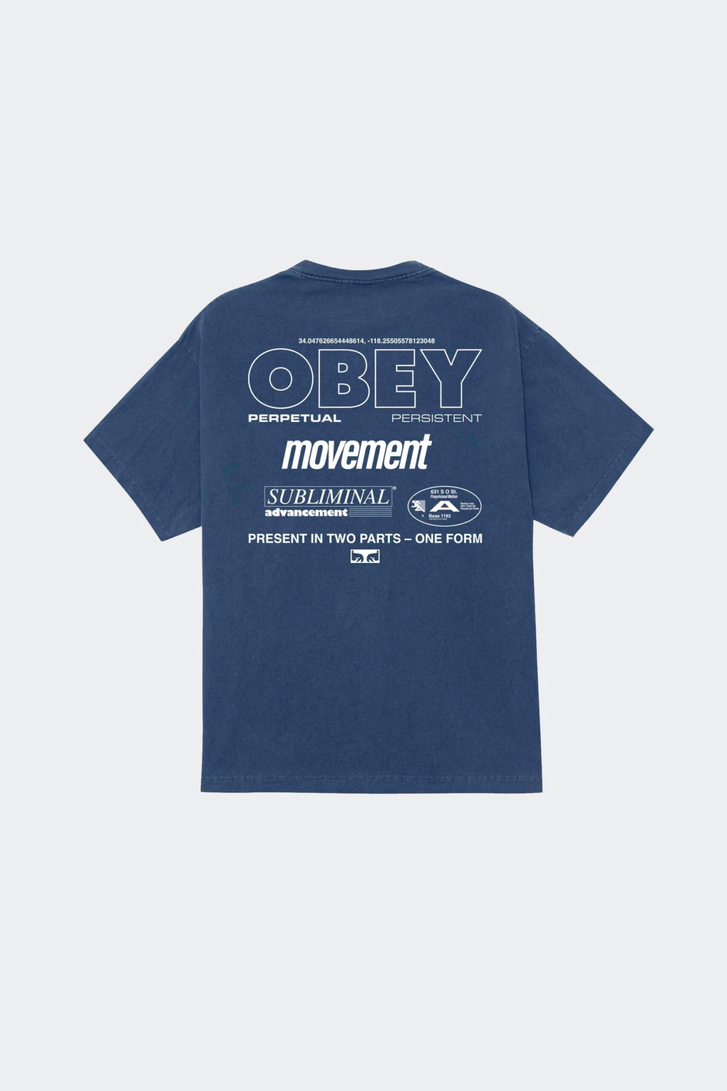 PERSISTENT MOVEMENT TEE(Obey Mens Persistent Movement Tee_pigment Dark Denim) 4 PERSISTENT MOVEMENT TEE(Obey Mens Persistent Movement Tee_pigment Dark Denim) - Image 2