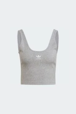 W ADICOLOR ESSENTIALS RIB TANK TOP(Adidas Womens Adicolor Essentials Rib Tank Top_medium Grey Heather) -Sporty Fashion sesinko HF3398 4