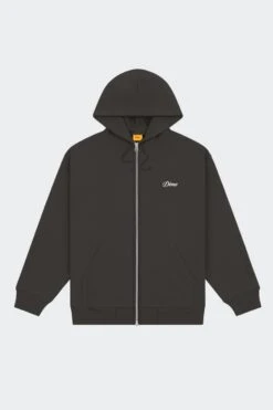 CURSIVE ZIP HOODIE(Dime Mens Cursive Zip Hoodie_vintage Black)